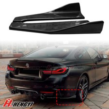 Gloss Black Rear Bumper Side Splitter Spats Fit 14-19 Bmw F32 F33 F36 4 Series