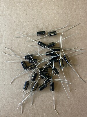 25 New Supertech 20 uf 50v Axial Capacitors Guitar Tube Amp & Stereo Caps (Qty