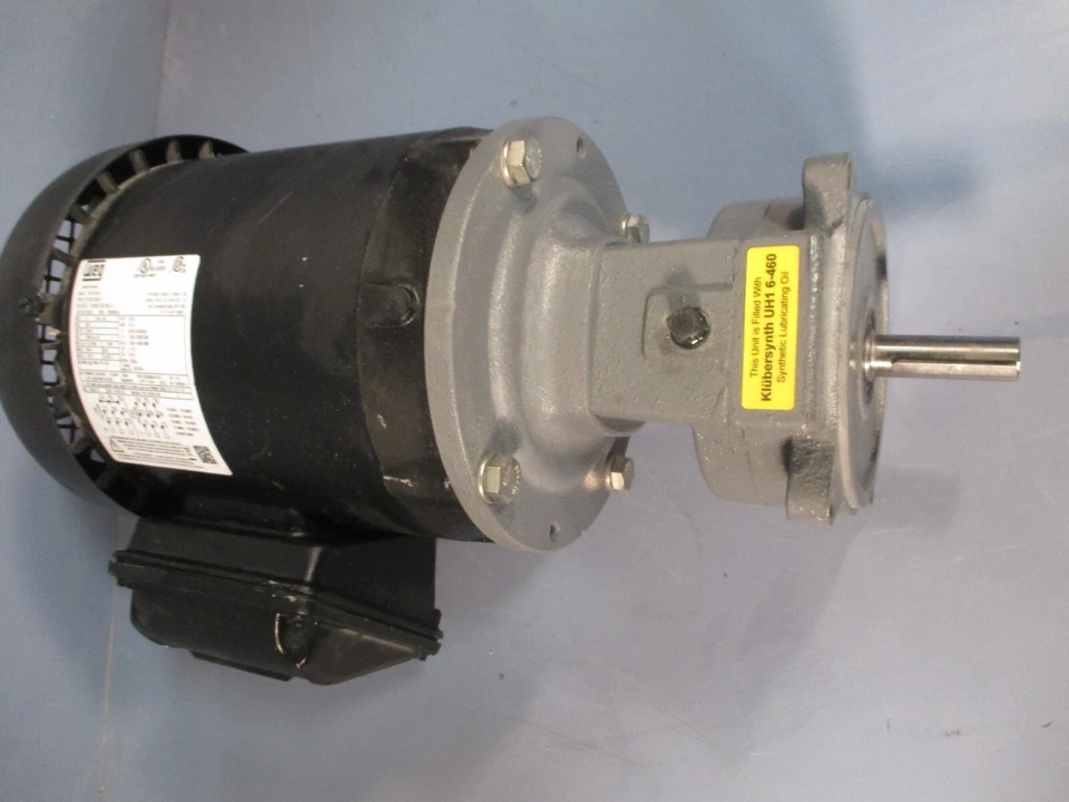 Motor WEG 5018ES3E56C-S con reductor de engranajes Boston relación 4:1, HMF1-4K-B6--B5/F05004 Foto 3 de 4