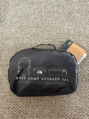 The North Face Base Camp Voyager Duffel Travel Backpack 32L Black NF0A52RR53R