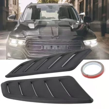 For Dodge Ram 1500 2500 3500 2Pcs Sport Black Car Front Hood Air Vent Cover Trim