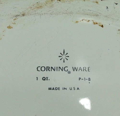 Corning Ware P-1-B Blue Cornflower 1 Quart Casserole Free Ship No Lid - Picture 7 of 7
