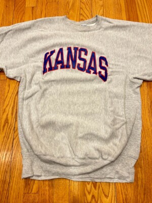 Vintage 90s Champion Reverse Weave Sweatshirt Kansas Grey 2XL | eBay