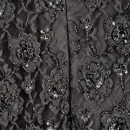 Candlelight & Champagne Formal Top 28W 60" Bust Black Heavily Beaded Cocktails - Picture 9 of 9