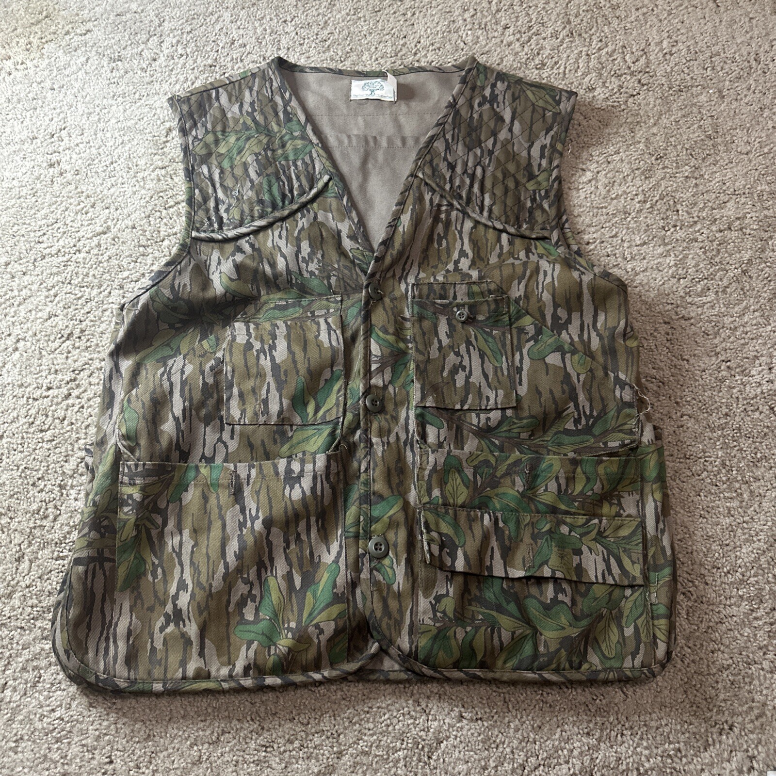 Vintage Mossy Oak Padded Turkey Vest Size M USA Made 