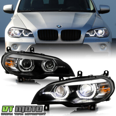 2007-2010 BMW X5 E70 HID/Xenon w/AFS 3D Tube Dual Full LED Projector Headlights