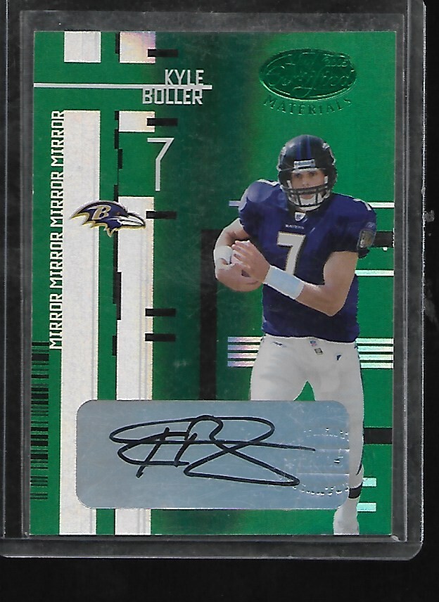 2005 Leaf Certified Materials Auto Mirror Emerald LCM 9 Kyle Boller Ravens /5