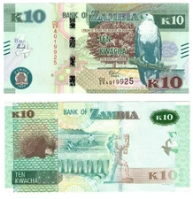 2020 new Zambia P58 10 Kwacha Banknote UNC 
