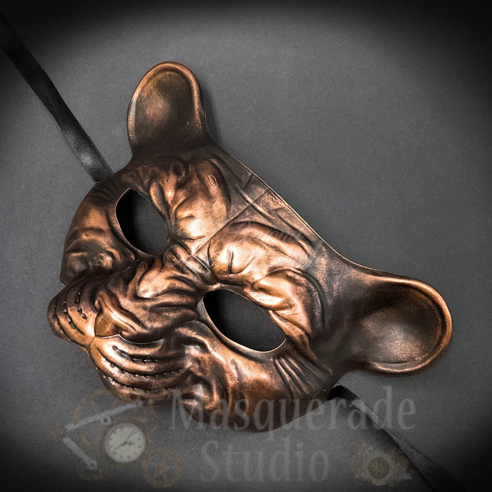 Leopard Haunted Animal Spirit Wall Decoration Halloween Masquerade Mask [Copper] - Image 3 of 4