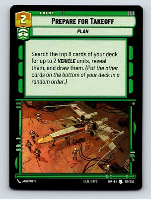 Prepare For Takeoff Plan Event Card Search Vehicle Units 2C No HP No Power