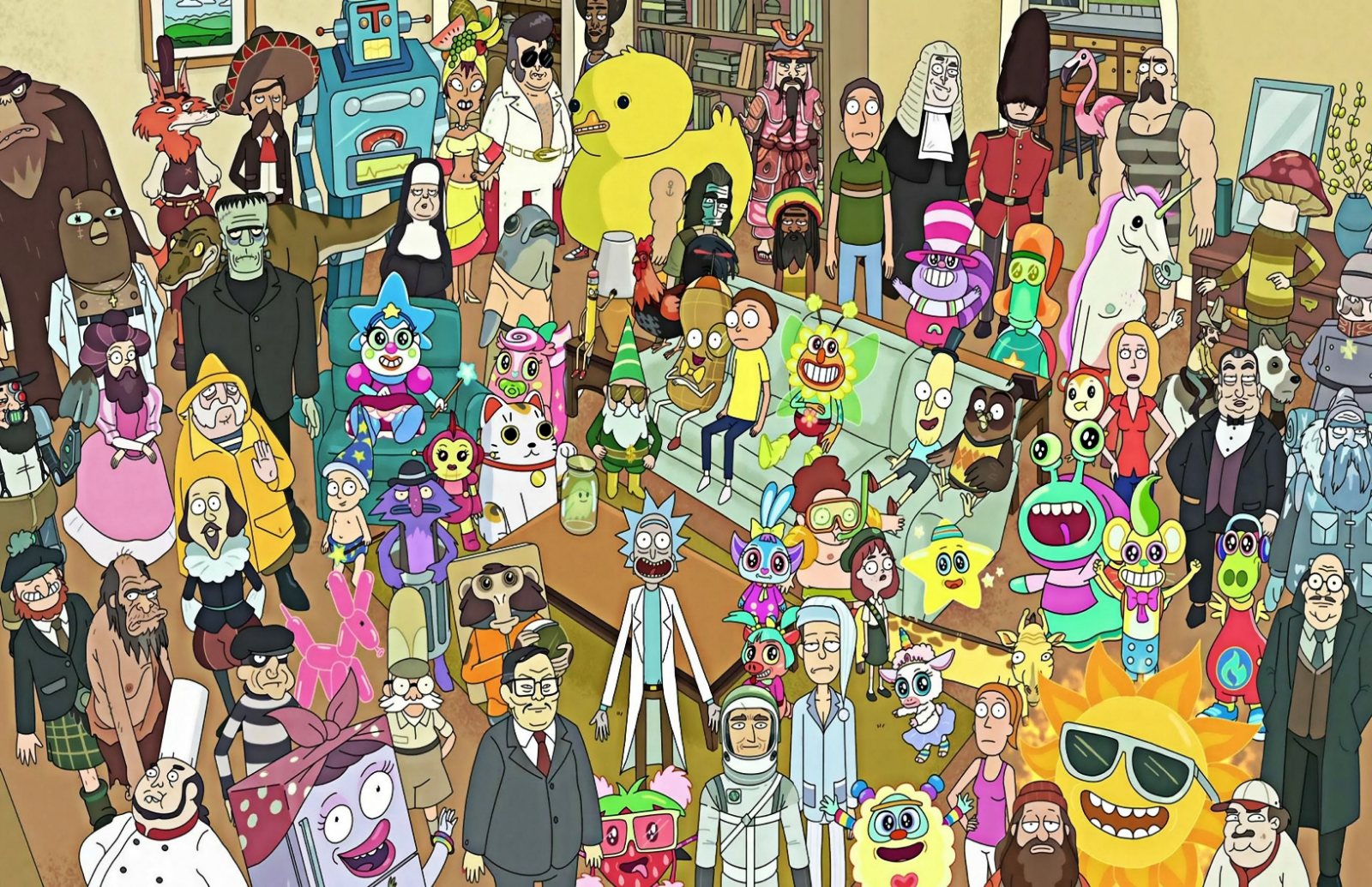 Free Same Day Shipping RICK AND MORTY Characters 11x17 Borderless ...