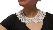 Vintage Sweden Swedish Dalarna Lace Collar Removable Boho Delicate Feminine
