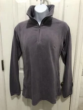 Columbia Women’s Gray Glacial Fleece 1/4 Zip Mock Neck Athletic Pullover Small