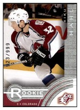 2001-02 Upper Deck Rookie Update - 2001-02 SPx #201 Riku Hahl #/999