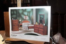 Vintage 1970's-1980's Murphy Furniture Company One Sheet Fruitwood Bedroom Suit