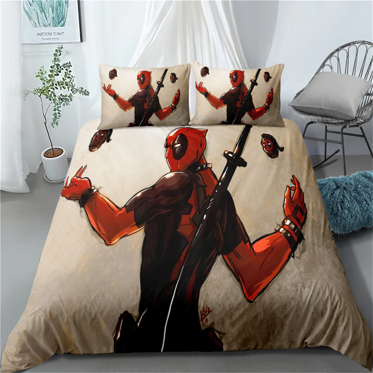 Deadpool Bedding Set, Bedroom Decoration