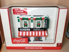 Coca Cola Town Square Collection Fiber Optic 2003 Eckerd Pharmacy Drug Store New