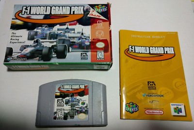 任天堂64ソフト「F-1ワールドグランプリ」動作中古開封品の出品です。 NINTENDO 64 F-1 WORLD GRAND PRIX COMPLETE WITH BOX & INSTRUCTIONS