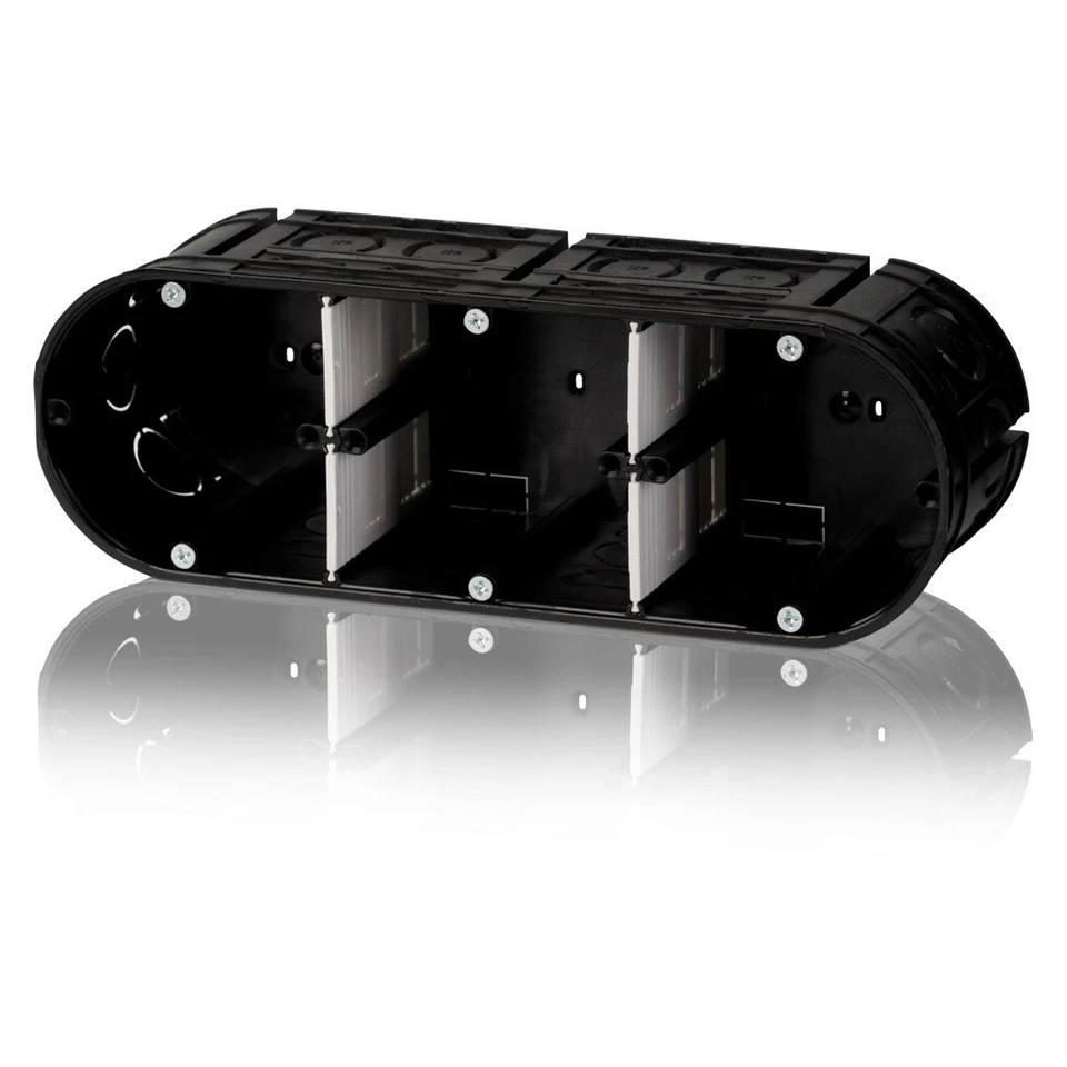 F-TRONIC 5 Stück Unterputz Gerätedose Schalterdose 3-fach 63mm tief - inkl. Schrauben