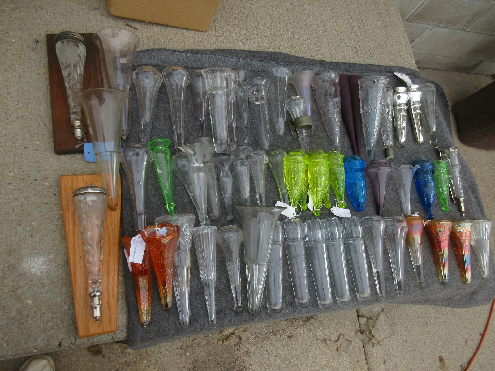 Vintage Antique Car Bud Vase cut glass Ford town car Packard Pierce