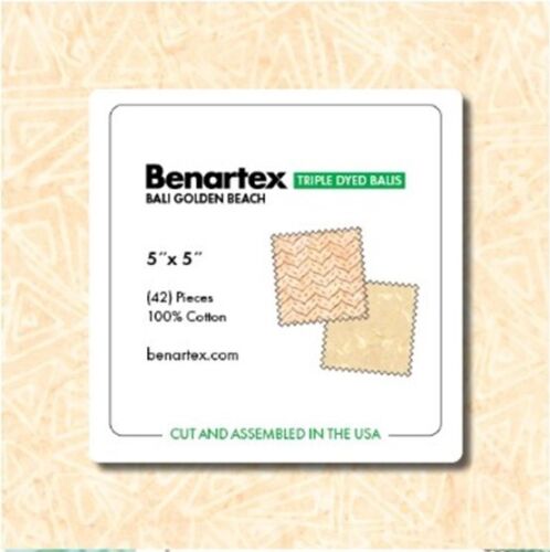 Charm Pack – Batik Bali Golden Beach - Quilting, Sewing - 100% Cotton 4740