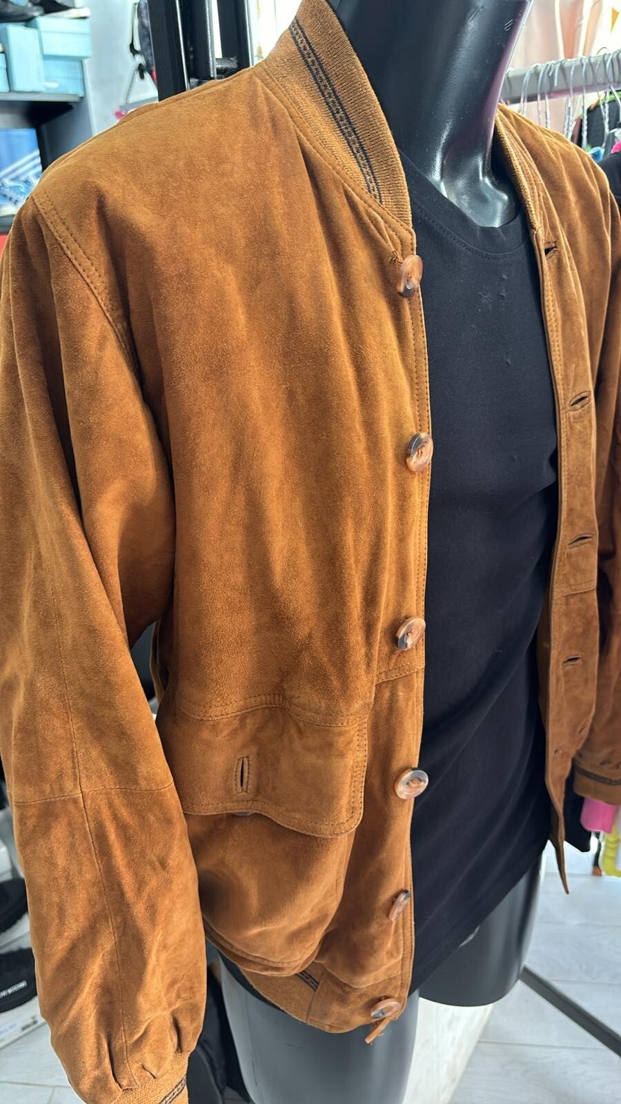 Generic Leather Jacket Used Women Size 56 Brown LLD240