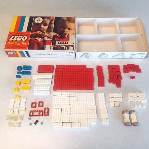 LEGO No 244 1967 Explorer Set Box Plastic Insert/Sorters 185+ Pieces Vintage - Picture 2 of 9