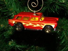 1955 Chevy Nomad w/ flames custom Christmas tree ornament w/ hanger  '55 Adorno