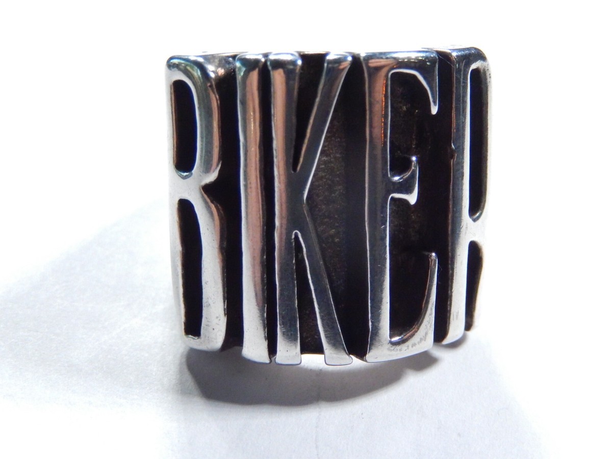 アクセサリー NICENESS Silver Ring NR-REG RARE* G&C 1986 Sterling Silver Men's Biker Motorcycle Large