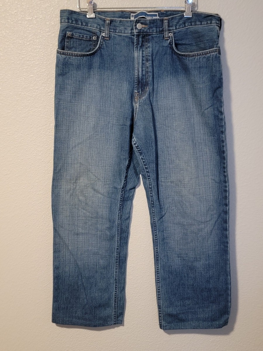 gap jeans mens size 38x27 easy fit relaxed straight baggy denim