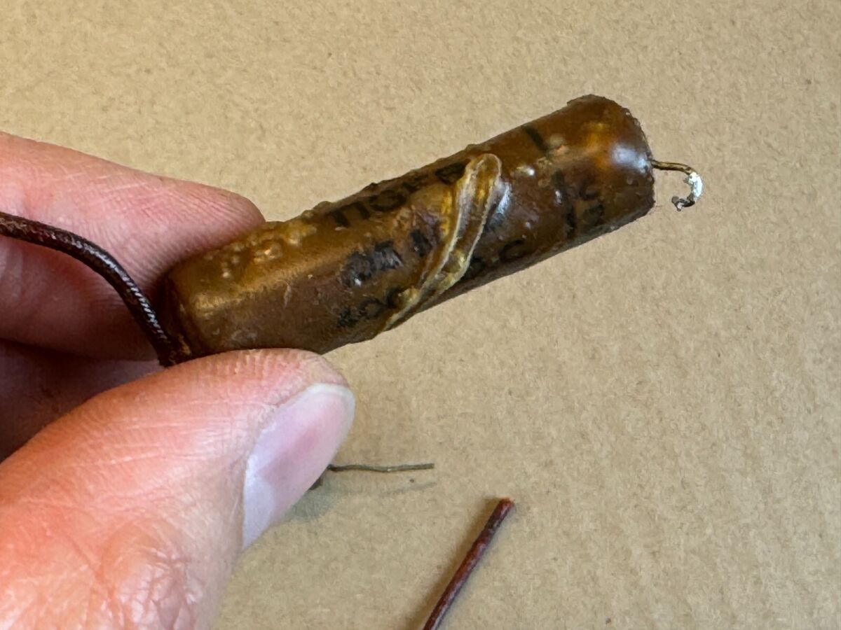 4 Vintage 1950 Cornell-Dubilier Tiger Wax Capacitors .05 uf 4 Vintage 1950 Cornell-Dubilier Tiger Wax Capacitors .05 uf