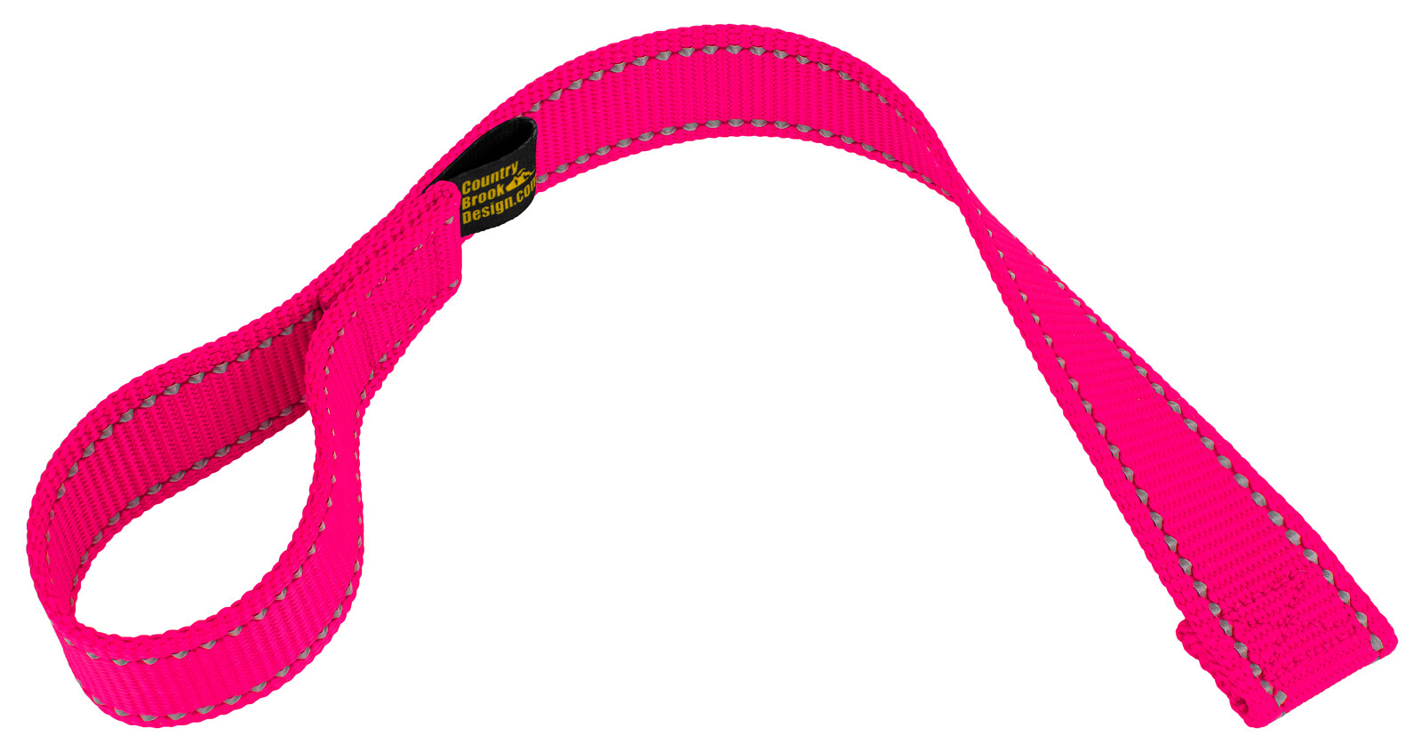 Country Brook Design® Hot Pink Winch Hook Pull Strap with Reflective Nylon