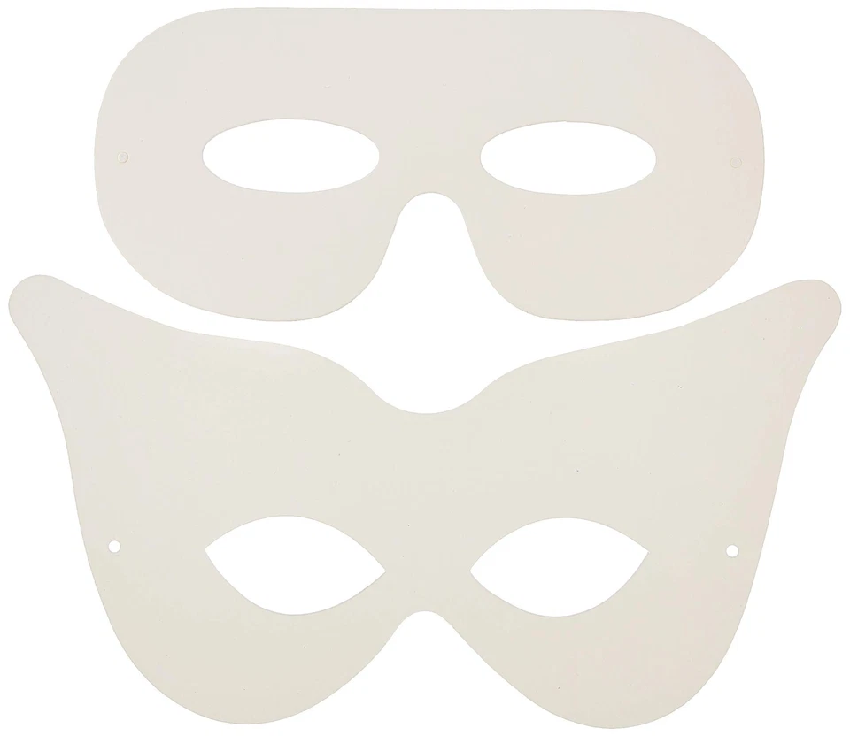 Masken-Set in Weiß sortiert 12 Stück - 2 Verschiedene Designs - Ein Hit zu Ka... - Bild 2 von 4