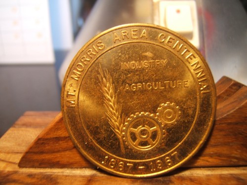 MT 1967 MORRIS AREA CENTENNIAL HALF DOLLAR MT. MORRIS, MICHIGAN Medaille