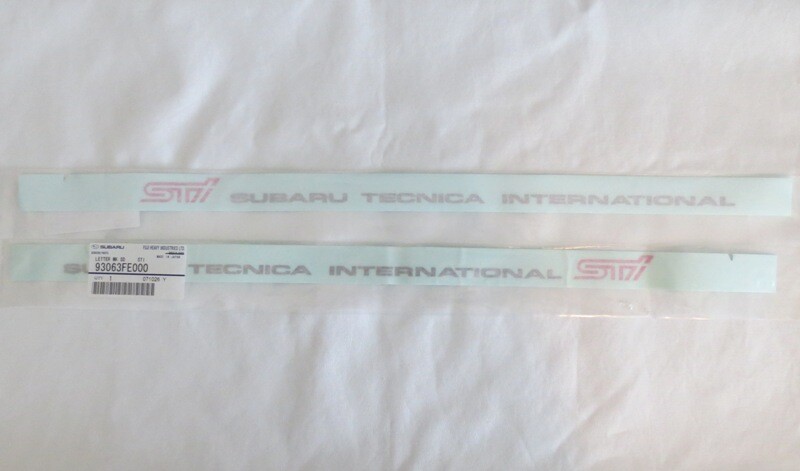 Subaru Impreza WRX STI OEM Door Sticker Pair 93063FE000 93063FE020