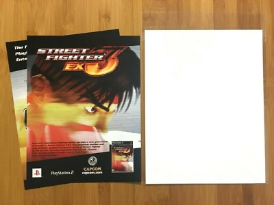 STREET FIGHTER EX3 ビジュアルバナー　 ポスター Street Fighter EX3 Playstation 2 PS2 2000 Vintage Print Ad