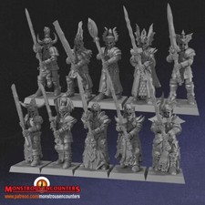 Barrow Wights x10 Two Handed Swords - 28/32mm miniatures by Monstrous Encounters