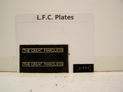 LFC LNER/BR No 61994 The Great Marquess Namensschilder | Zustand: New