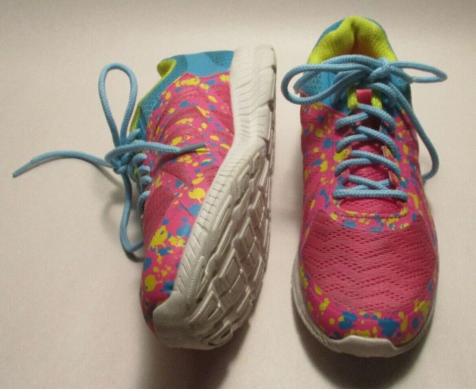 Zapatillas con cordones Fila Faction 2 niñas jóvenes 4M rosa, azul, amarillo y blanco Foto 3 de 4