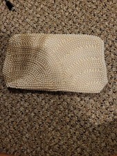 Vintage Made in Japan Pearl Beaded Zipped Clutch Purse/Evening Bag