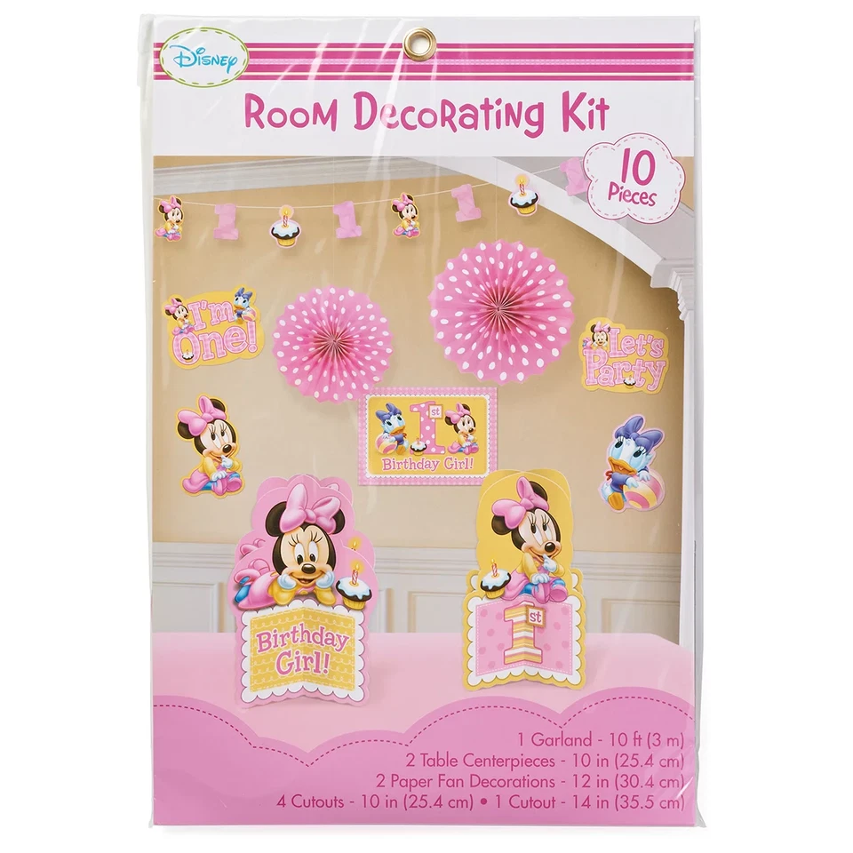 Baby Minnie Mouse вечеринки упаковка: воздушные шары, конфетти, тарелки и т. д.. - Изображение 2 из 4