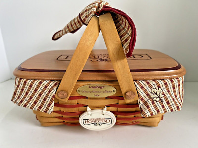 VTG 2000  Longaber Homestead Woven Memories Basket Combo-SIBLINGS SIGNED-NEW