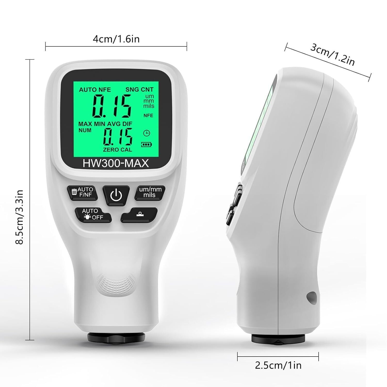 Paint Coating Thickness Tester Auto Measuring Gauge Meter Kit Digital ...