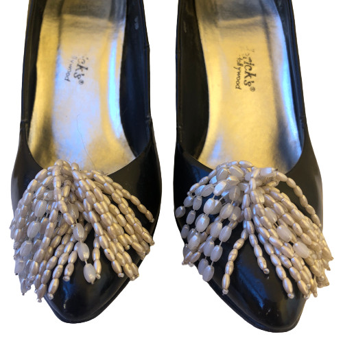 Fredericks of Hollywood Vtg 80's Black Pump Faux Pate… Gem