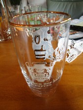 Altes Bierglas Seit 1472 Bayerisch Hof-Bräu Kempten 0,2 L mit Goldrand