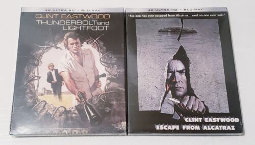 NEW ~ Thunderbolt & Escape Alcatraz 4K Blu-ray w/ Slipcover Clint Eastwood LOT