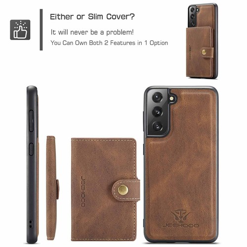 Magnetic Detachable Wallet Card Holder Leather Case For Samsung S21 S20 A12 A72 - Zdjęcie 12 z 17