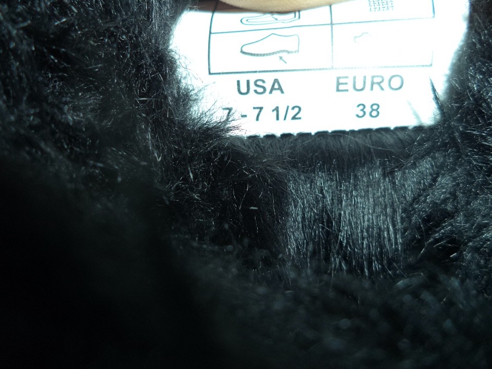 Laneige Canada Womens 7.5 Snow Boots Brown Leather Faux Fur Trim