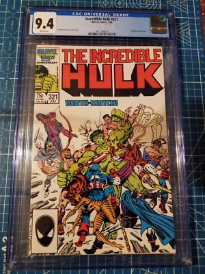 Incredible Hulk 321 Marvel Comics 1986 CGC 9.4 ST11-5