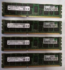 Lot of 4 - Micron 8GB 2Rx4 PC3L-10600R-9-13-E2 DDR3-1333MHz ECC Server Memory